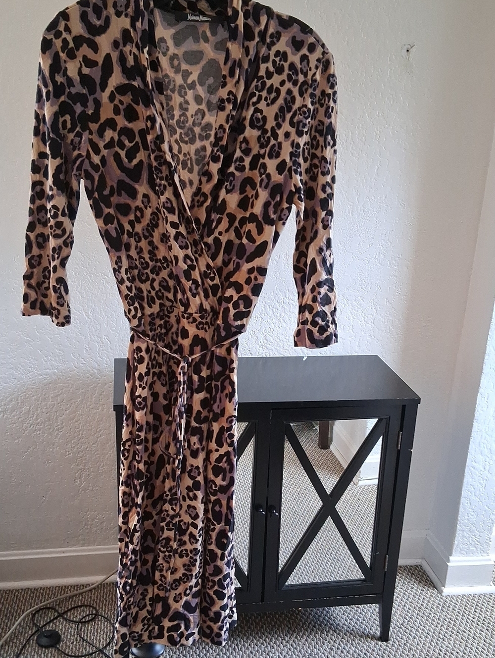 Dana Buchman Leopard  Dress in Taupe and Black